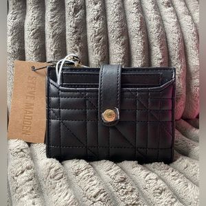 NWT Steve Madden black wallet & card holder